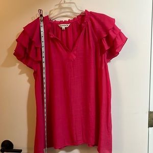 Barbie Pink blouse of a gorgeous textured fabric